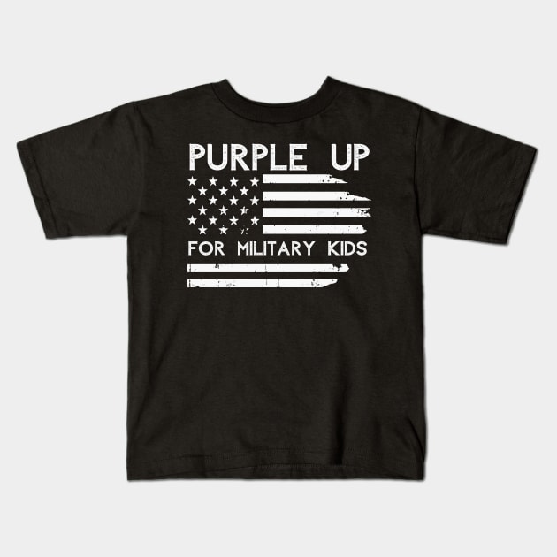 Purple Up For Military Kids Adult Shirt Military Child Month Kids T-Shirt by stylechoc